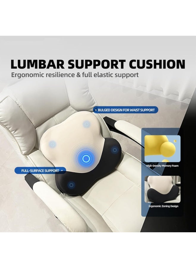 سيوسي Lumbar Support Pillow, Memory Foam, Cushion for Back Pain Relief, Ergonomic Side Lumbar Support and Back Support, Removable and Washable Pillowcase for Sleepers, Great for Home Office and Car - Image 5